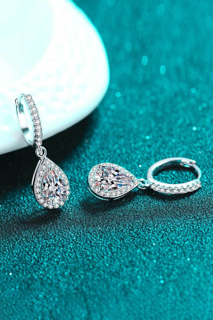 Moissanite Teardrop Earrings-Teresa&#39;s Fashionista LLC