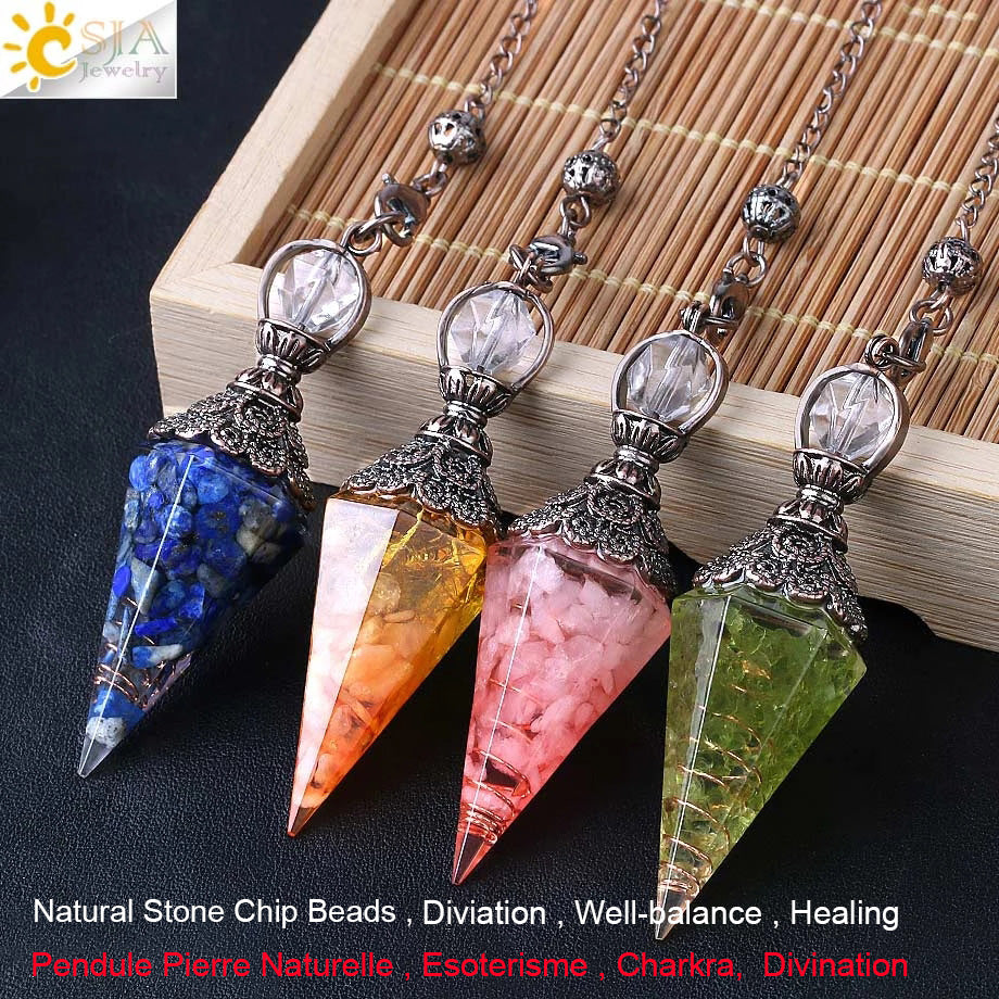 Chakra Healing Pendulum Crystals-Teresa&#39;s Fashionista LLC