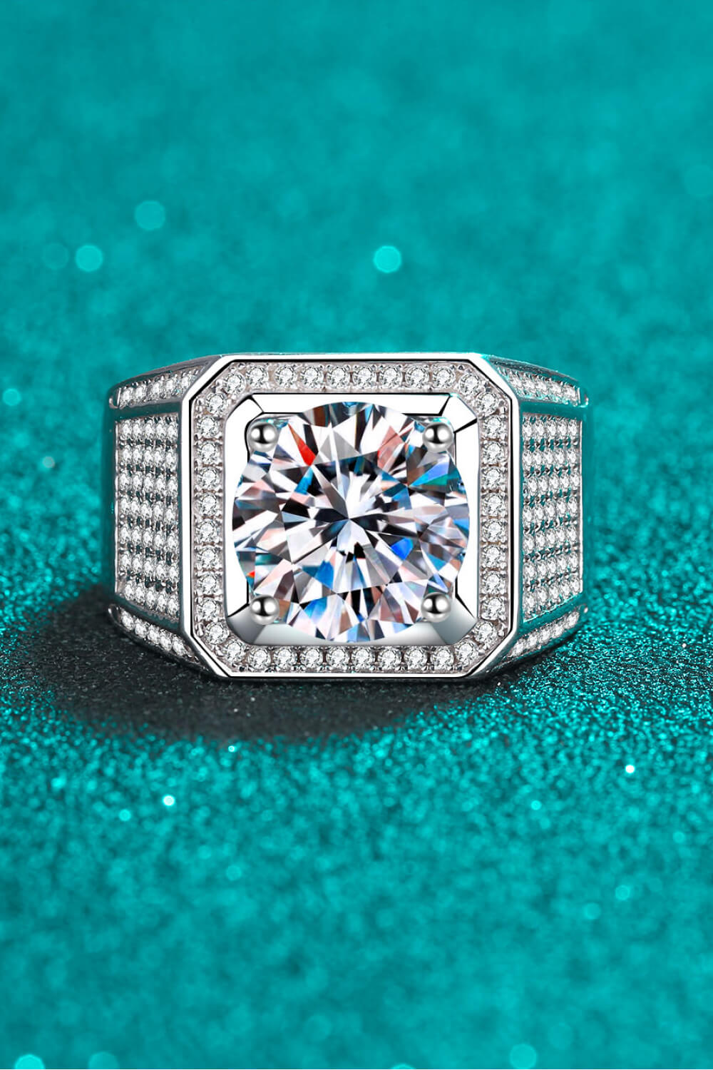 Bring It Home 925 Sterling Silver Moissanite Ring-Teresa&#39;s Fashionista LLC