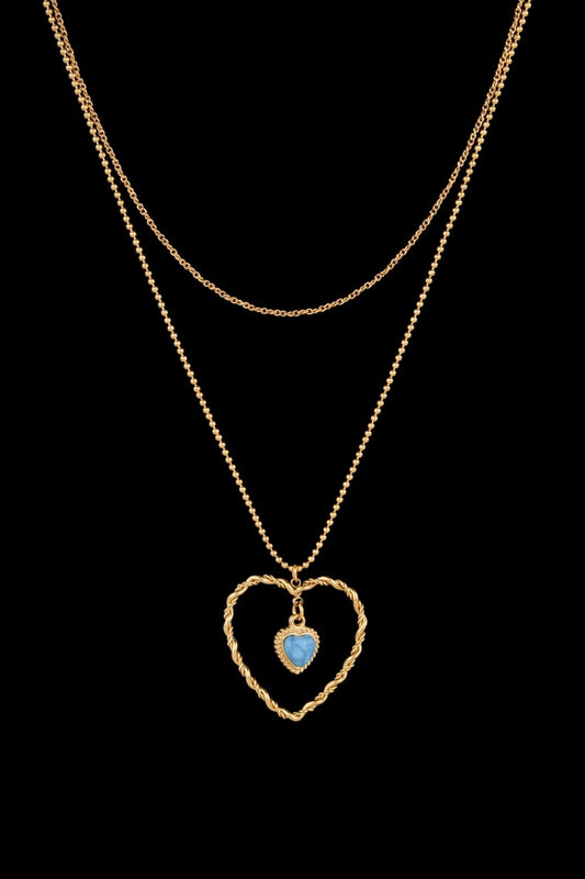 Heart Pendant Stainless Steel Necklace - Teresa's Fashionista LLC
