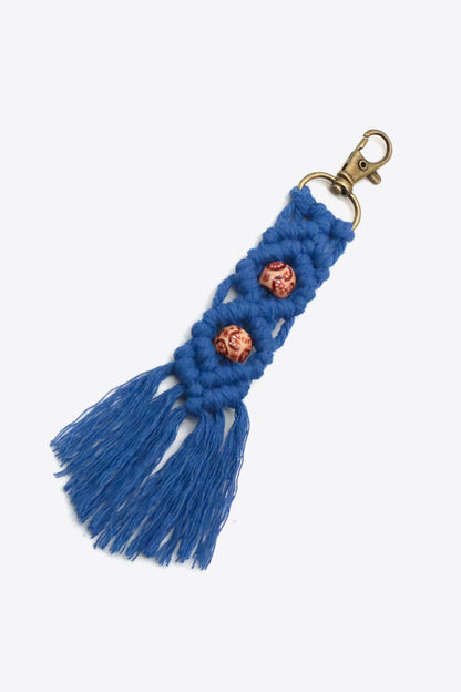 Assorted 4-Pack Handmade Macrame Fringe Keychain-Teresa&#39;s Fashionista LLC