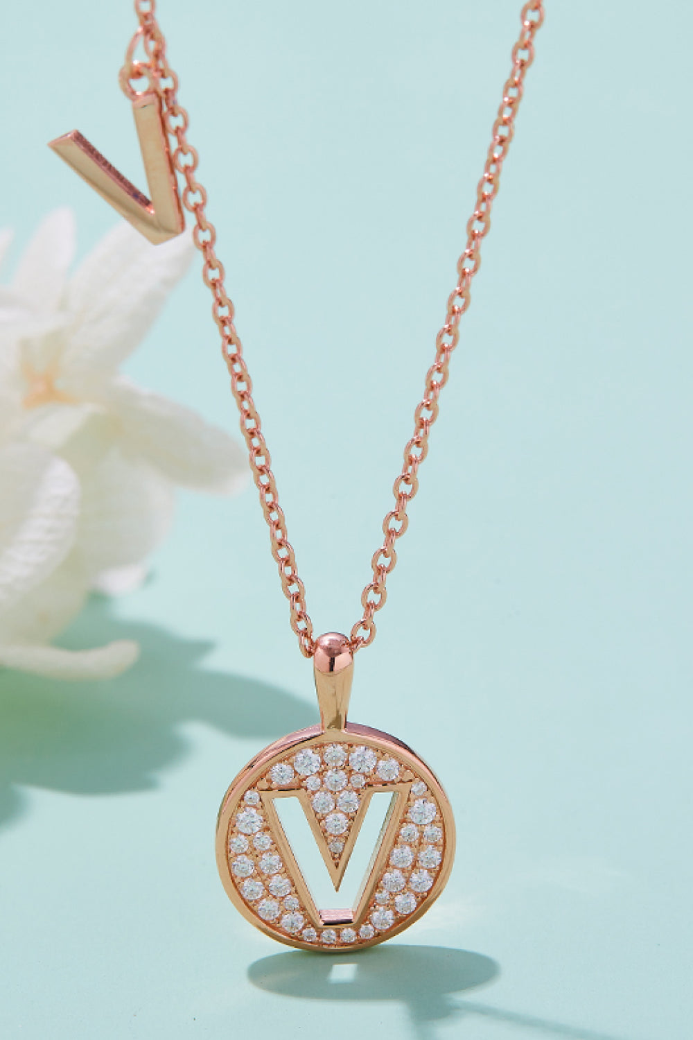 Moissanite U to Z Pendant Necklace-Teresa&#39;s Fashionista LLC