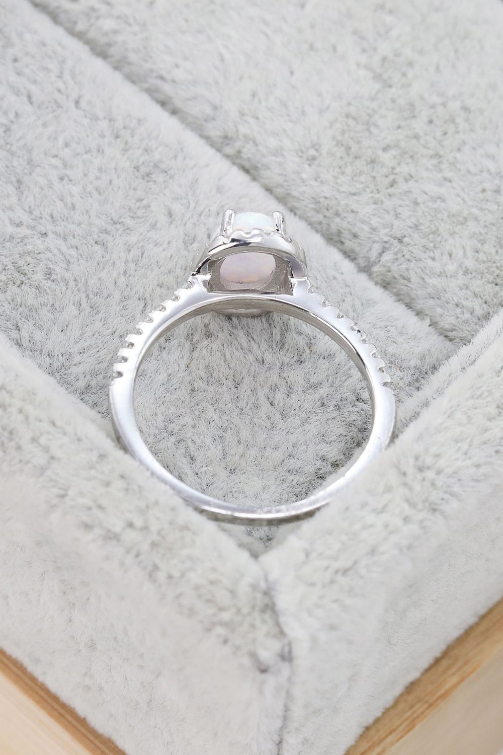 Opal 925 Sterling Silver Halo Ring-Teresa&#39;s Fashionista LLC