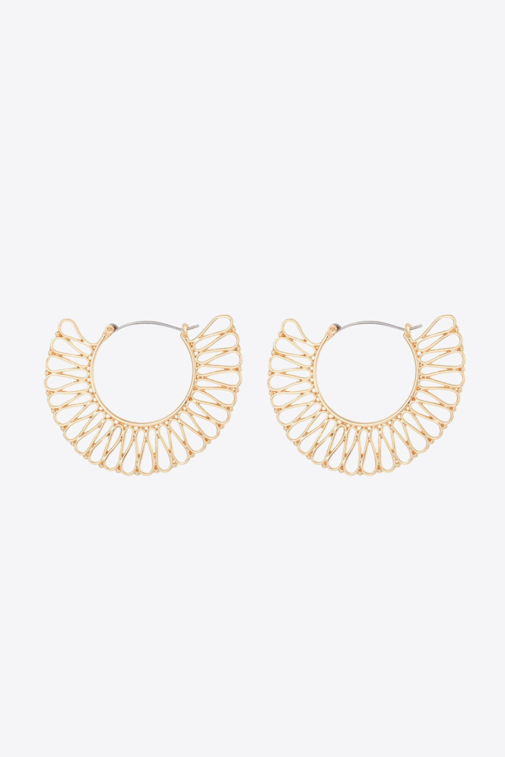 18K Gold-Plated Cutout Earrings-Teresa&#39;s Fashionista LLC