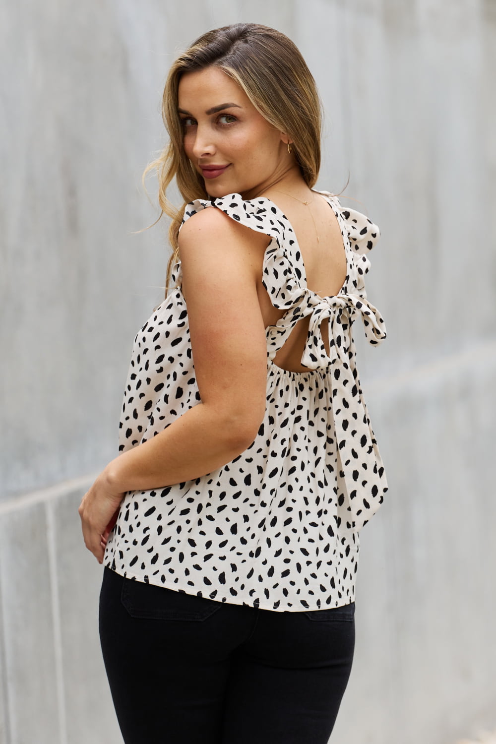 Be Stage Full Size Woven Top in Cream-Teresa&#39;s Fashionista LLC