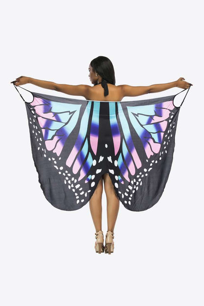 Butterfly Spaghetti Strap Cover Up-Teresa&#39;s Fashionista LLC