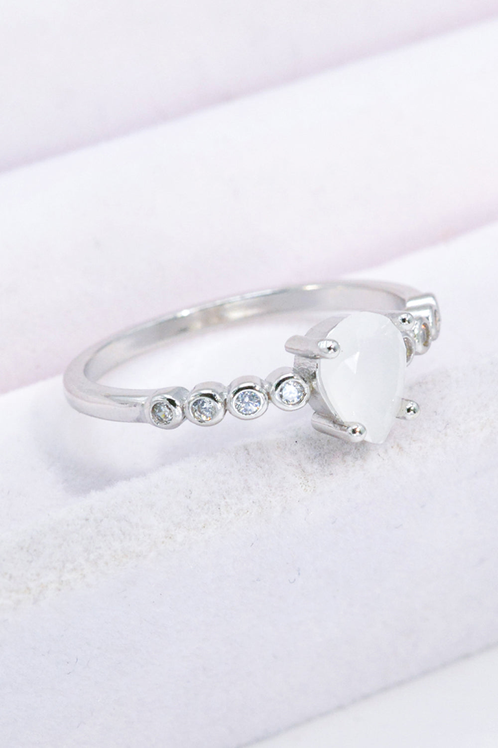 Teardrop Natural Moonstone Ring-Teresa&#39;s Fashionista LLC