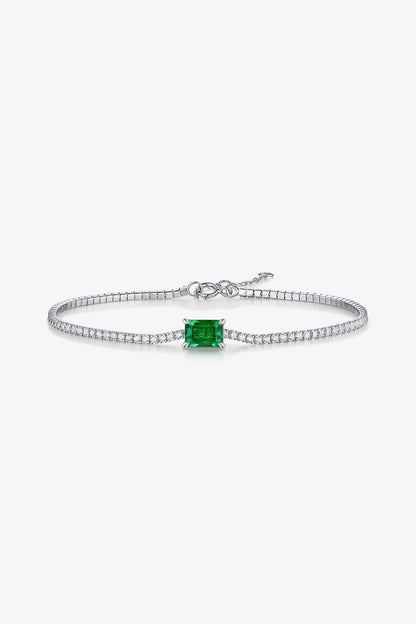 1 Carat Lab-Grown Emerald Bracelet-Teresa&#39;s Fashionista LLC