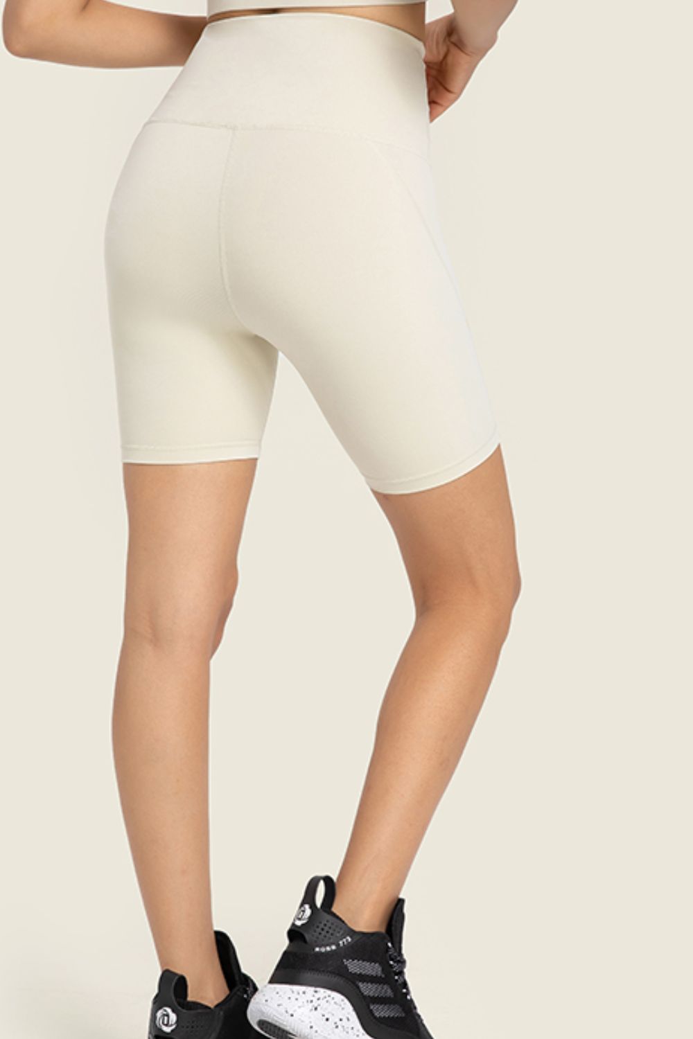 Seamless High-Rise Wide Waistband Biker Shorts-Teresa&#39;s Fashionista LLC