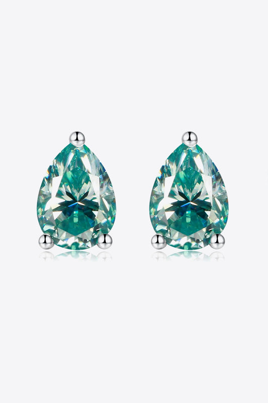 2 Carat Moissanite Teardrop Earrings-Teresa&#39;s Fashionista LLC