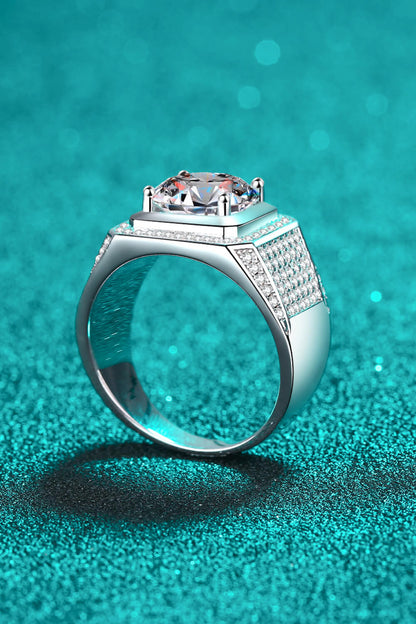 Bring It Home 925 Sterling Silver Moissanite Ring-Teresa&#39;s Fashionista LLC