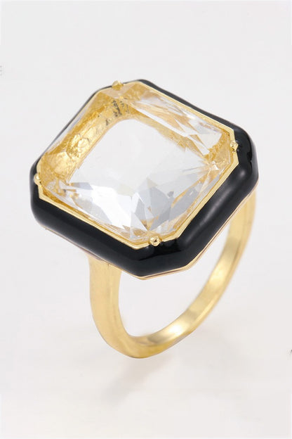 Glass Stone Contrast Ring-Teresa&#39;s Fashionista LLC