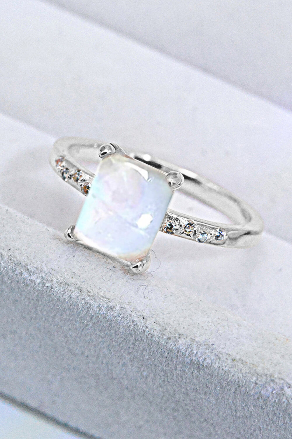 Square Moonstone Ring-Teresa&#39;s Fashionista LLC