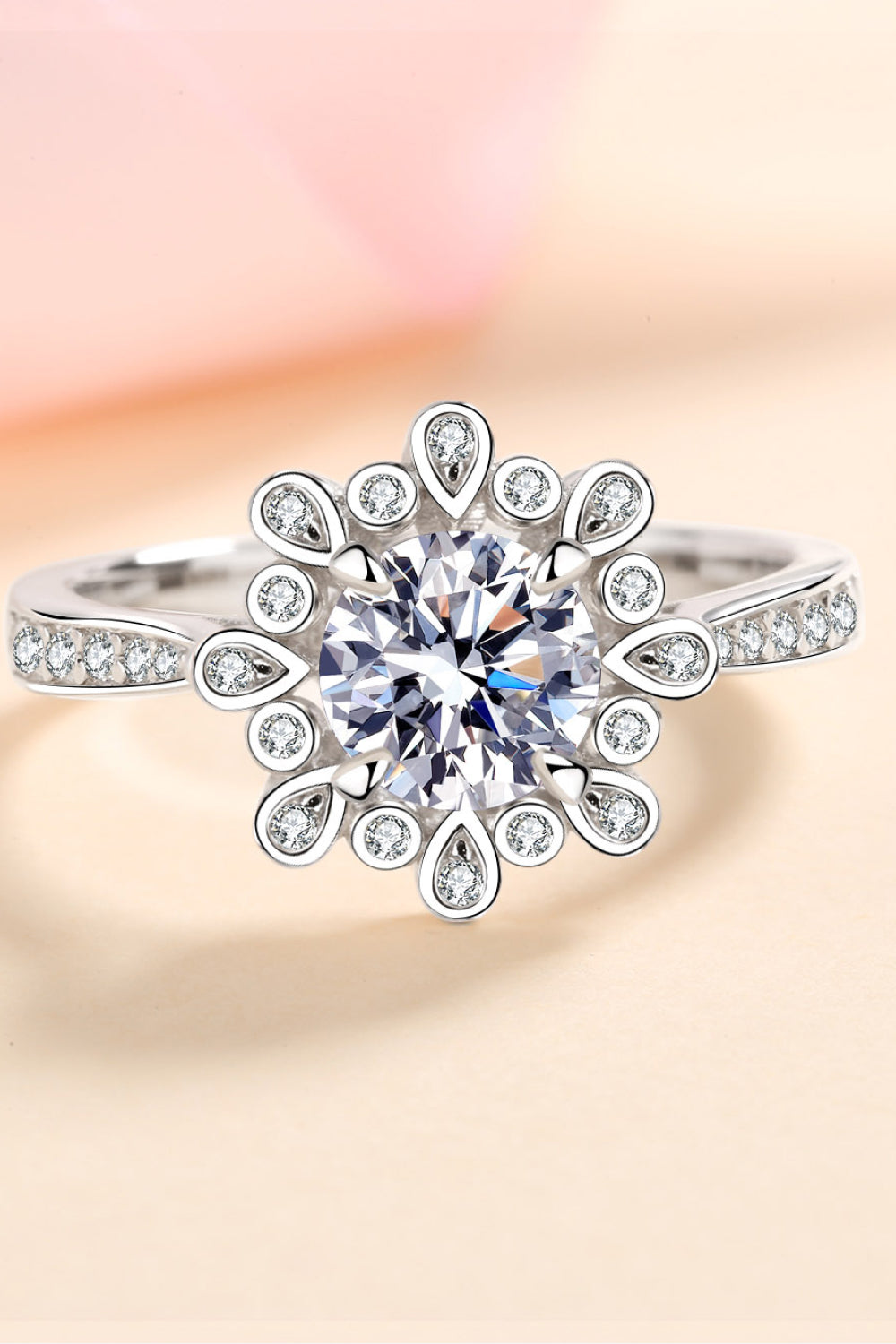 Can't Stop Your Shine 925 Sterling Silver Moissanite Ring-Teresa&#39;s Fashionista LLC