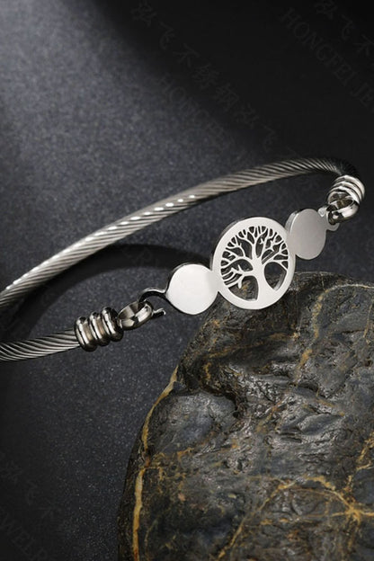 Twisted Stainless Steel Cable Bracelet-Teresa&#39;s Fashionista LLC