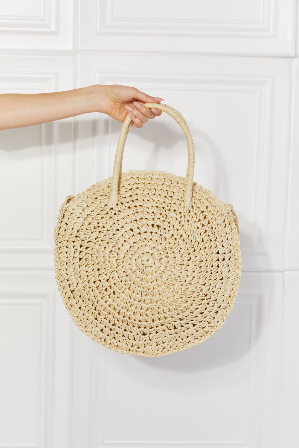 Justin Taylor Beach Date Straw Rattan Handbag in Ivory-Teresa&#39;s Fashionista LLC