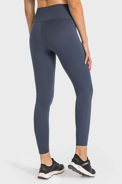 High Waist Ankle-Length Yoga Leggings-Teresa&#39;s Fashionista LLC