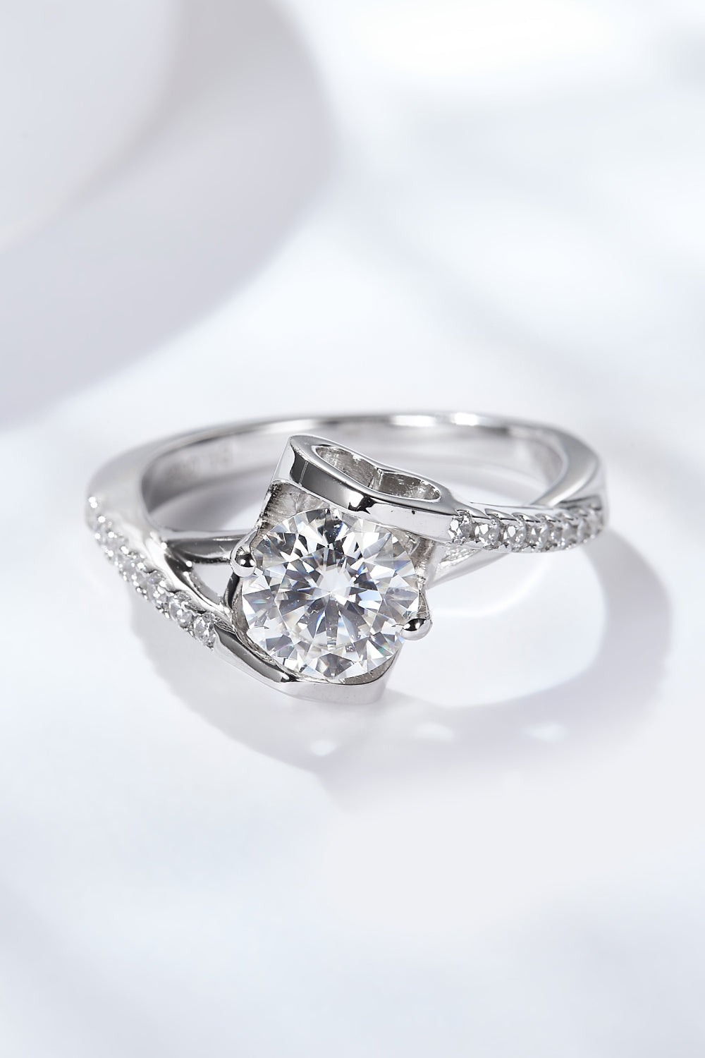 Limitless Love Platinum-Plated Moissanite Ring-Teresa&#39;s Fashionista LLC