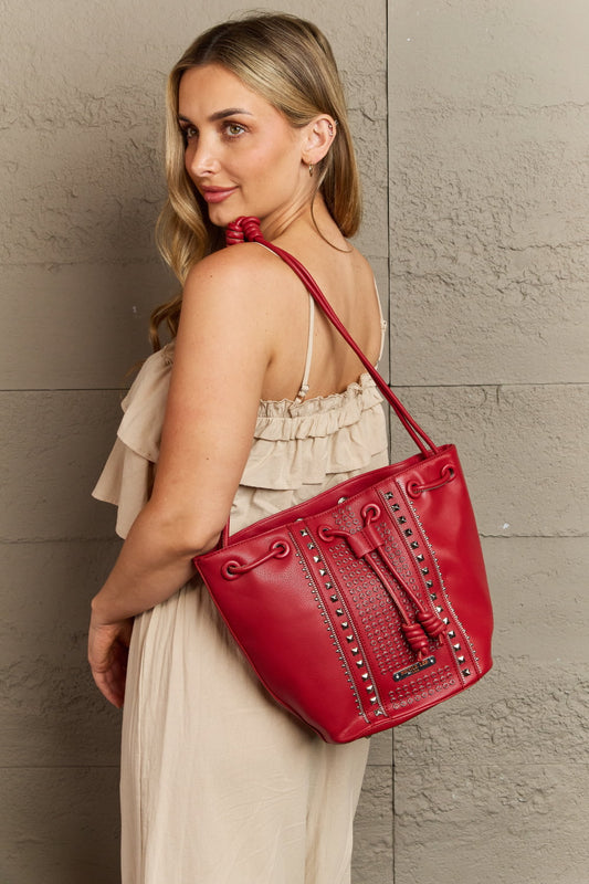 Nicole Lee USA Amy Studded Bucket Bag - Teresa's Fashionista LLC