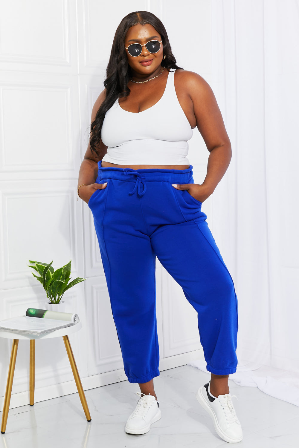 Zenana Full Size Can't Stop Me Paperbag Waist Joggers-Teresa&#39;s Fashionista LLC