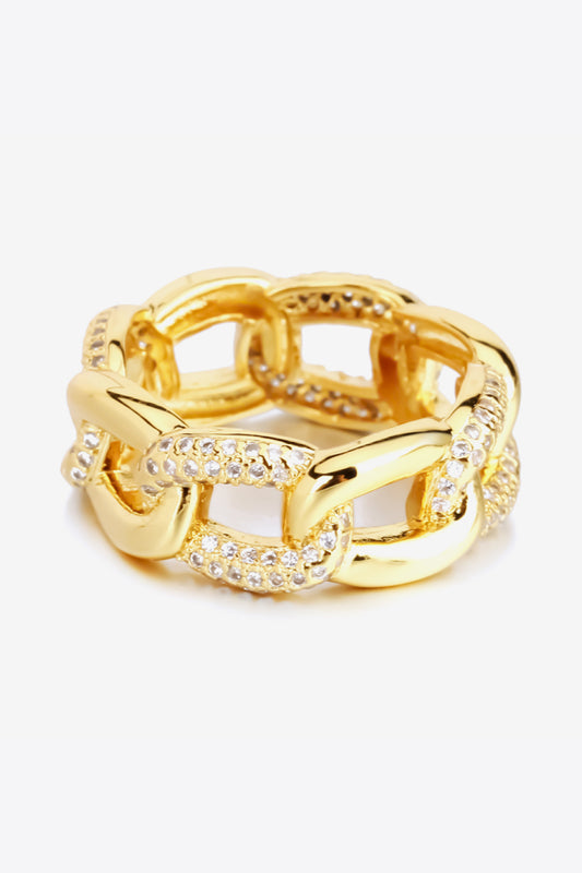 18K Gold-Plated Rhinestone Ring-Teresa&#39;s Fashionista LLC