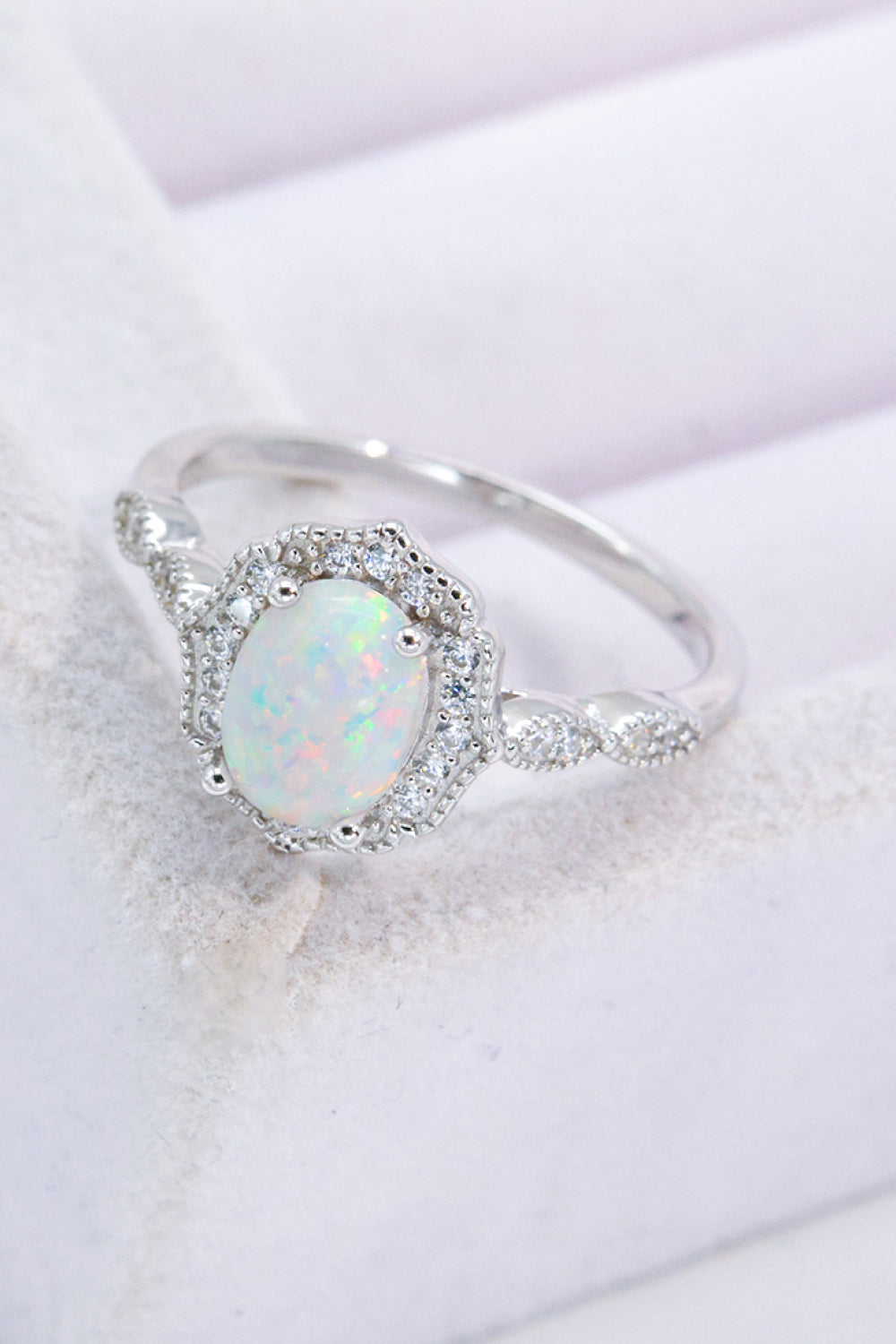 Just For You 925 Sterling Silver Opal Ring-Teresa&#39;s Fashionista LLC