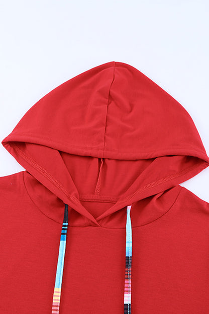 Striped Drawstring Hoodie with Kangaroo Pocket-Teresa&#39;s Fashionista LLC