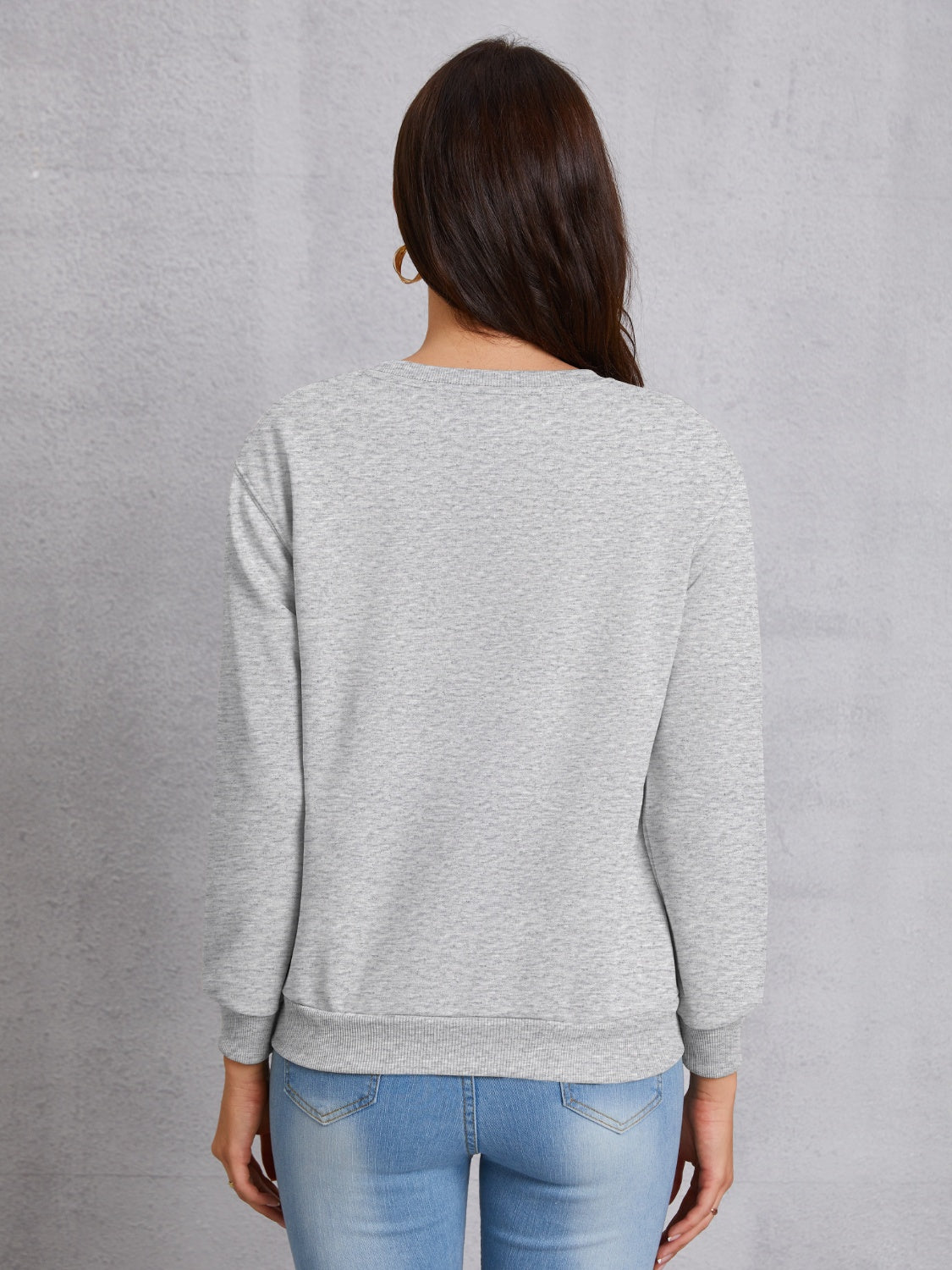 FEELING LUCKY Round Neck Sweatshirt-Teresa&#39;s Fashionista LLC