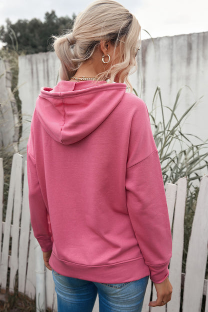 Drop Shoulder Hoodie with Slit-Teresa&#39;s Fashionista LLC