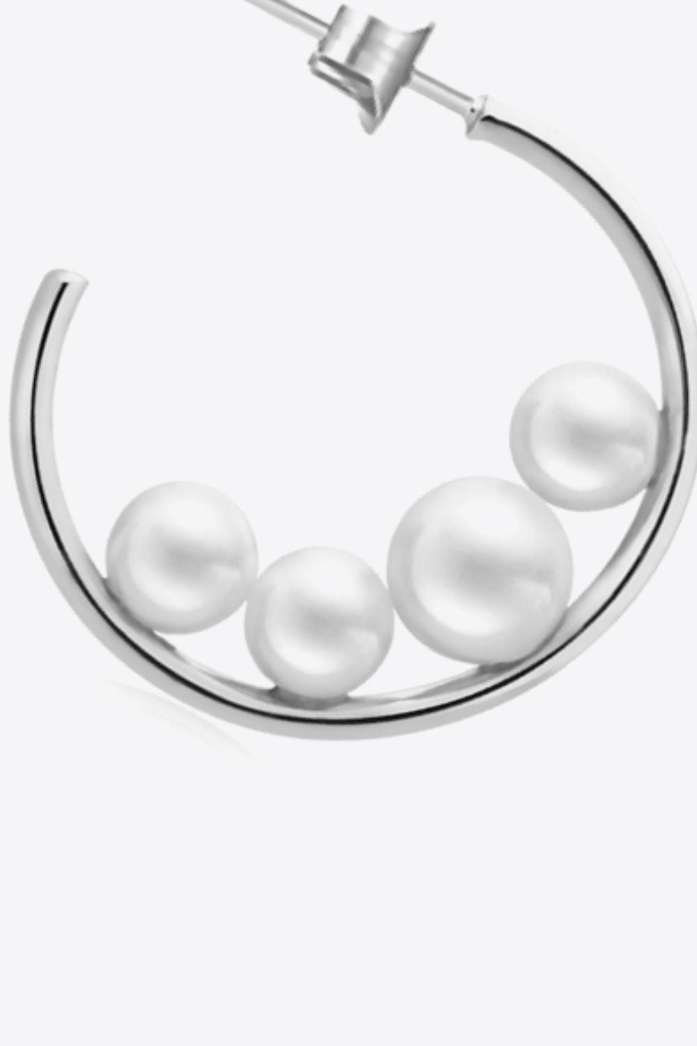 Can't Stop Your Shine Pearl C-Hoop Earrings-Teresa&#39;s Fashionista LLC