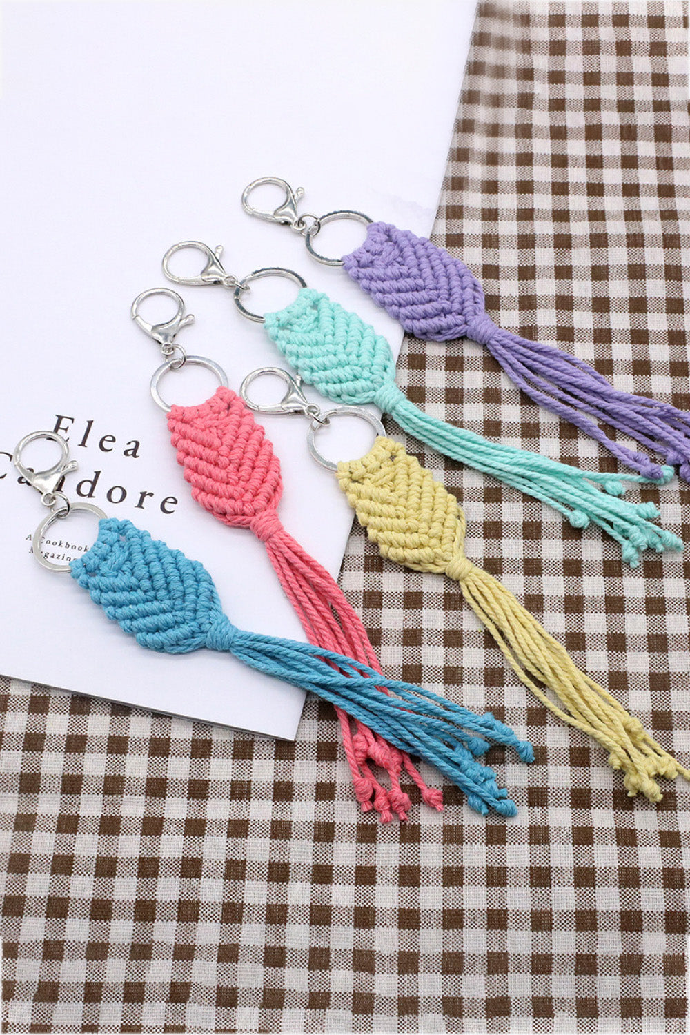 Assorted 4-Pack Handmade Fringe Keychain-Teresa&#39;s Fashionista LLC