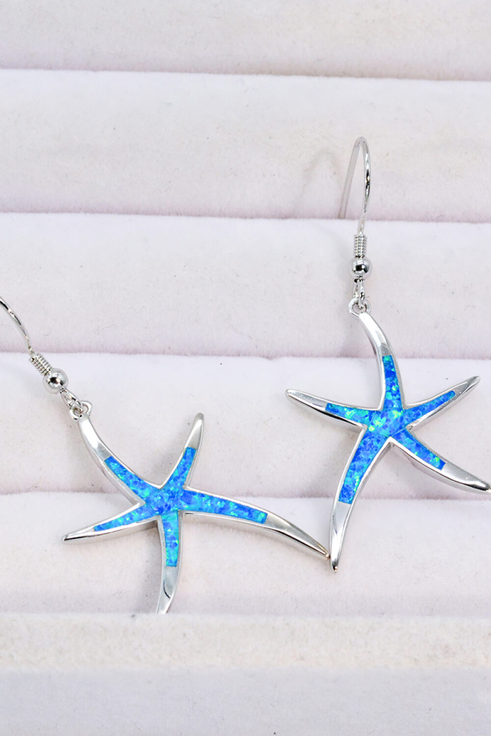 Opal Starfish Drop Earrings-Teresa&#39;s Fashionista LLC