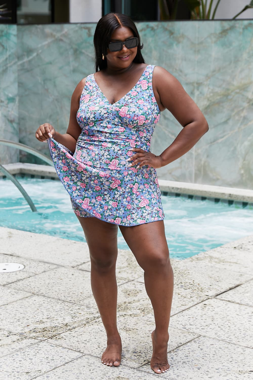 Marina West Swim Full Size Clear Waters Swim Dress in Rose Sky-Teresa&#39;s Fashionista LLC