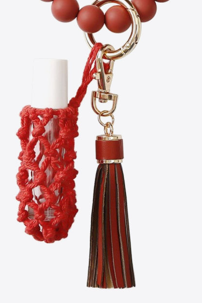 Evil Eye Beaded Keychain with Tassel-Teresa&#39;s Fashionista LLC