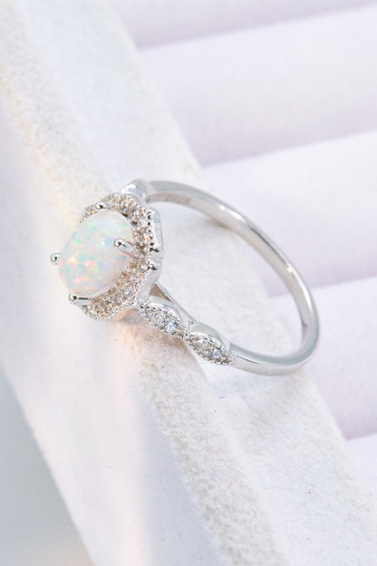 Just For You 925 Sterling Silver Opal Ring-Teresa&#39;s Fashionista LLC