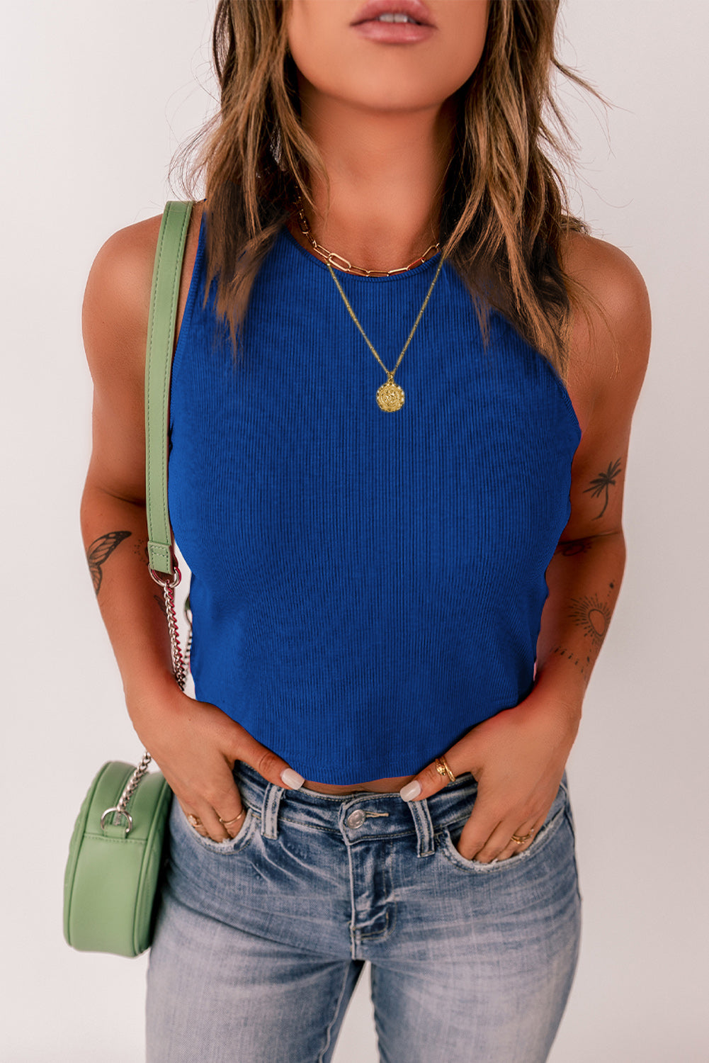 Round Neck Tank Top-Teresa&#39;s Fashionista LLC