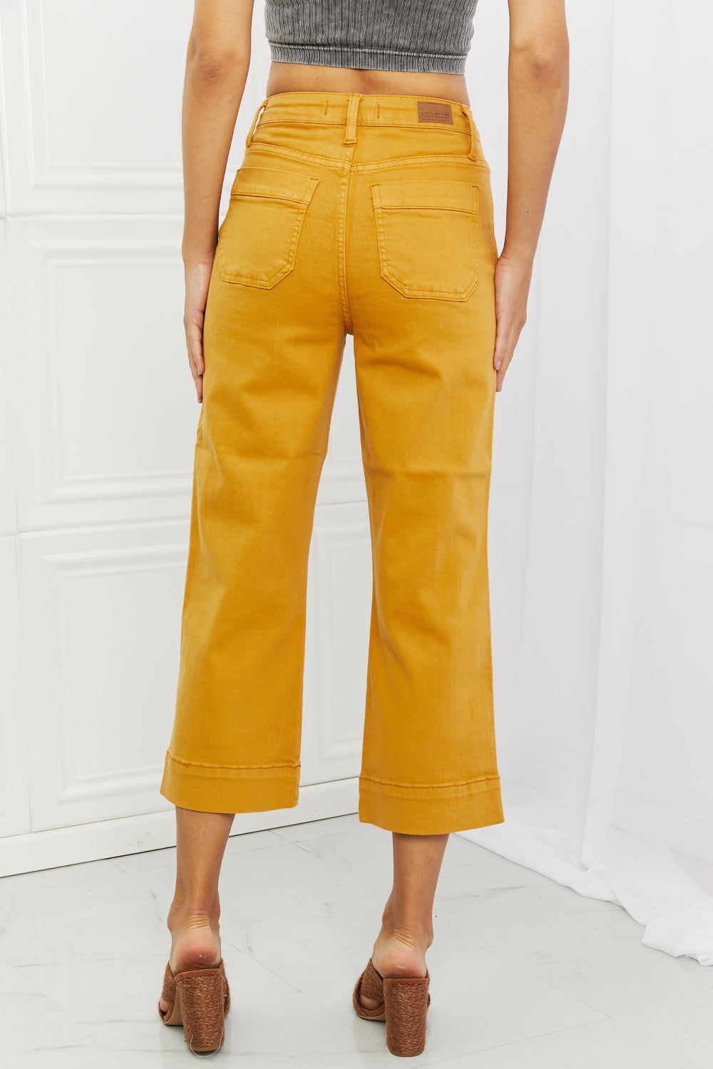 Judy Blue Jayza Full Size Straight Leg Cropped Jeans-Teresa&#39;s Fashionista LLC