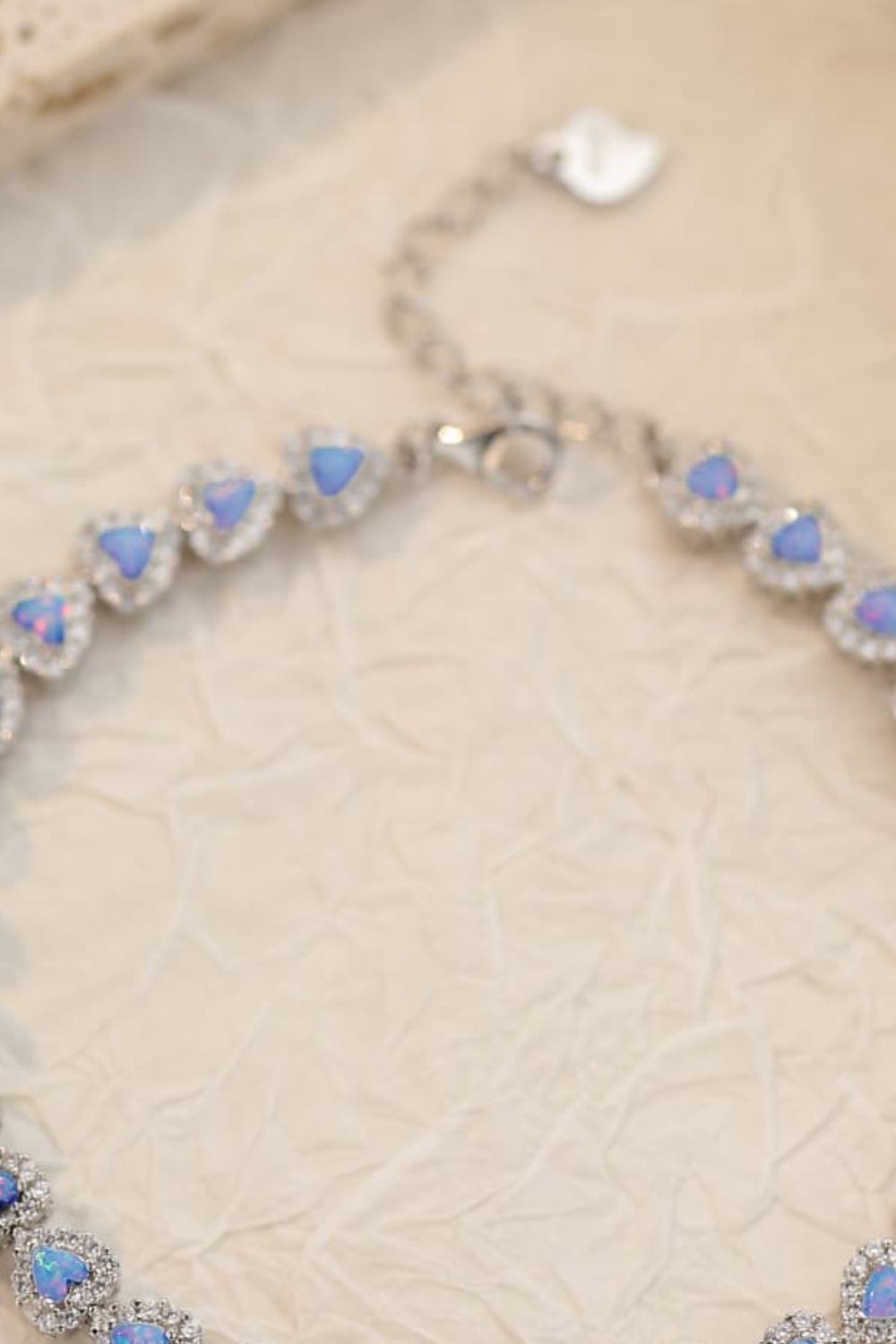 925 Sterling Silver Opal Heart Bracelet-Teresa&#39;s Fashionista LLC