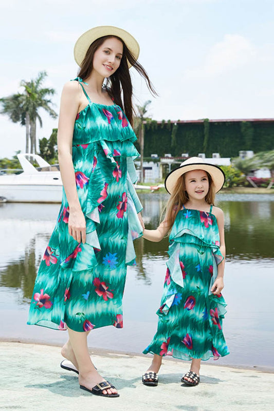 Girls Floral Ruffled Dress - Teresa's Fashionista LLC