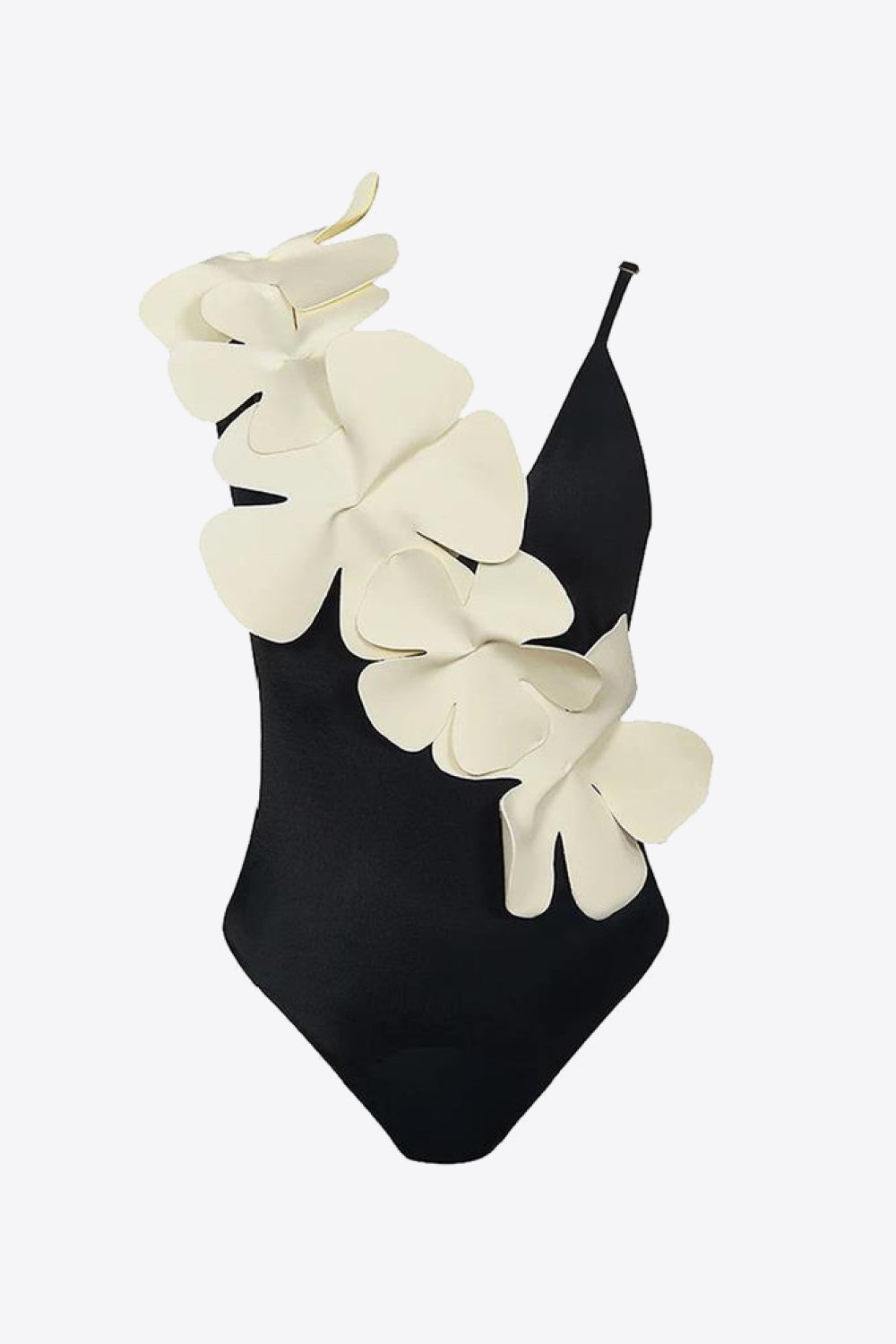 Flower Contrast One-Piece Swimsuit-Teresa&#39;s Fashionista LLC