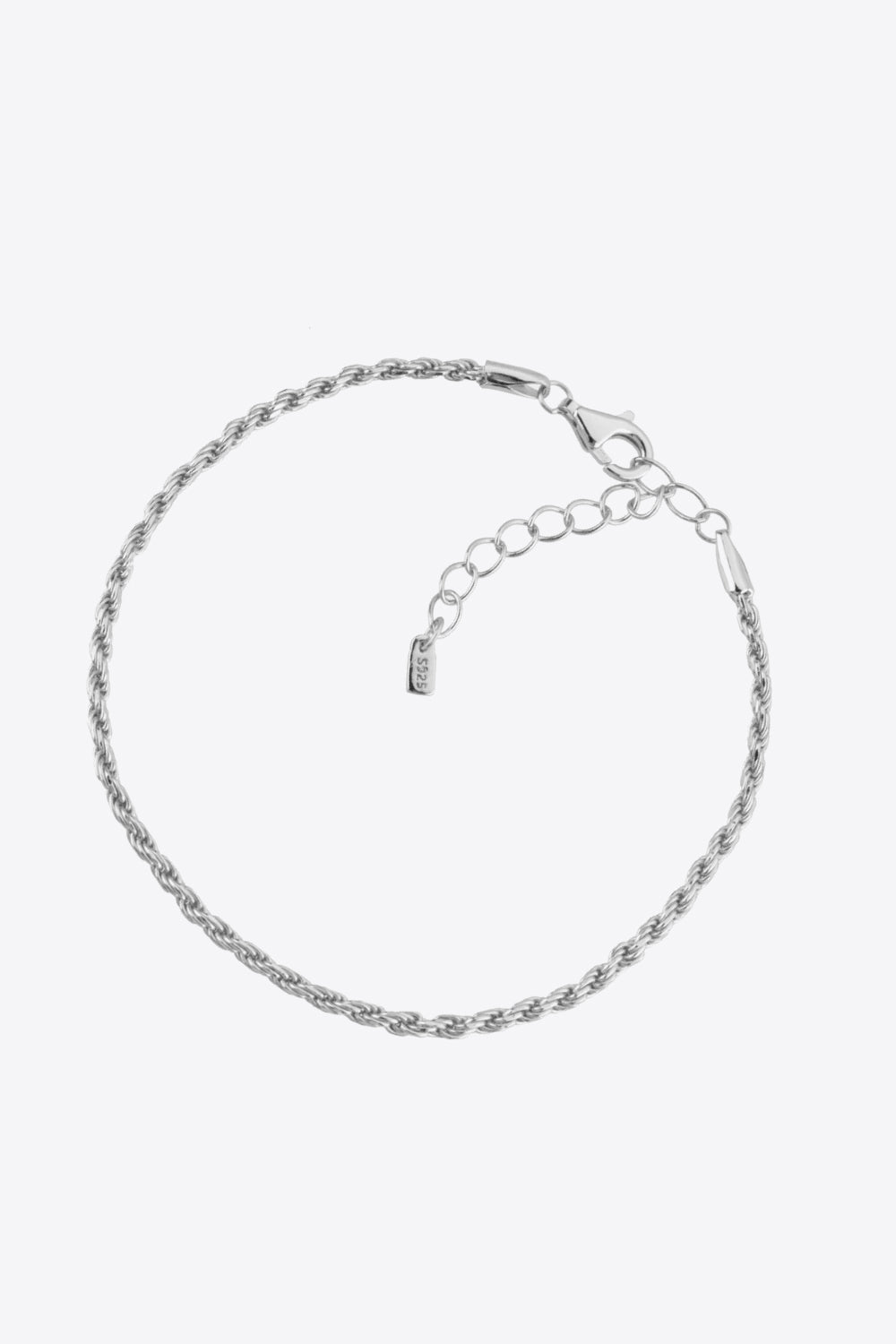 925 Sterling Silver Twisted Bracelet-Teresa&#39;s Fashionista LLC