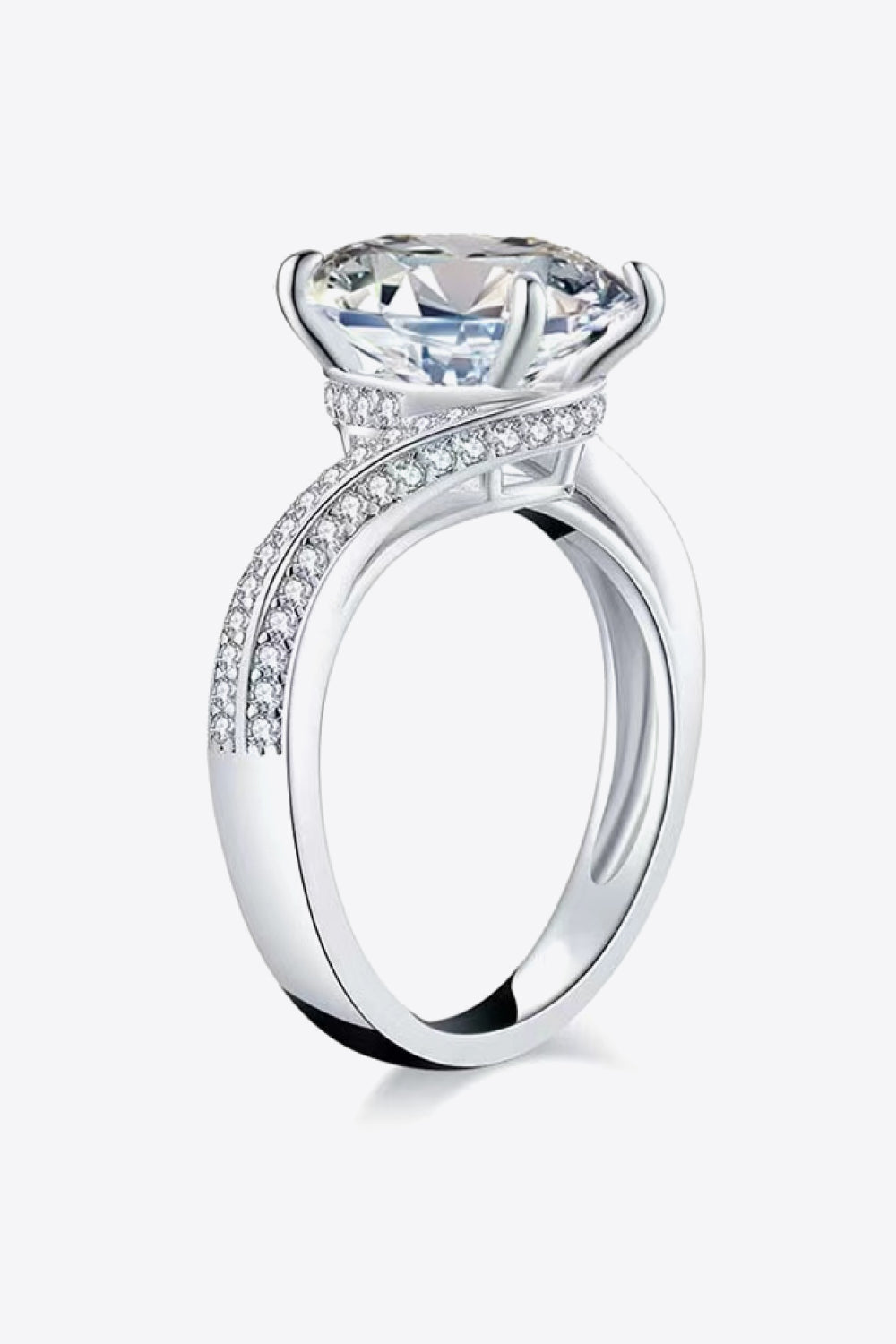 3 Carat Moissanite Side Stone Ring-Teresa&#39;s Fashionista LLC