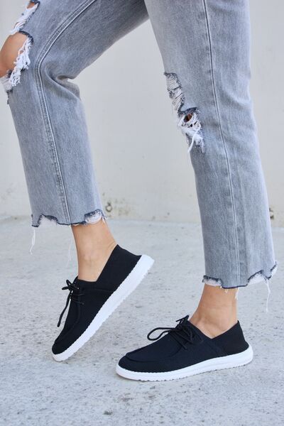 Forever Link Flat Round Toe Lace-Up Sneakers-Teresa&#39;s Fashionista LLC