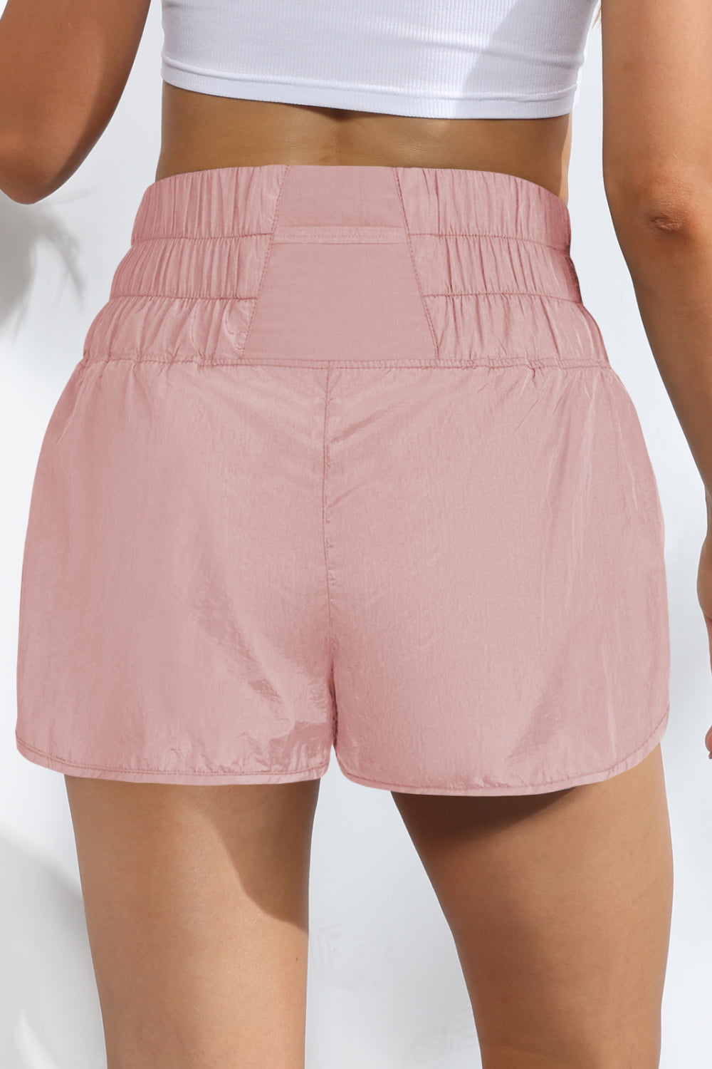 Breathable Smocked Sports Shorts-Teresa&#39;s Fashionista LLC