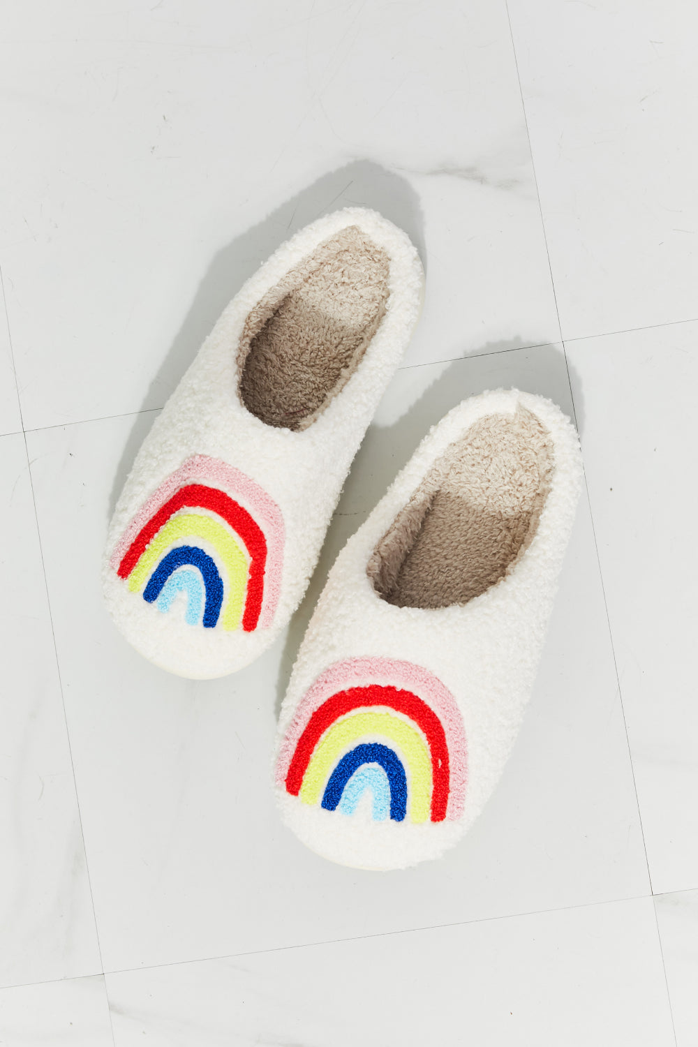 MMShoes Rainbow Plush Slipper-Teresa&#39;s Fashionista LLC