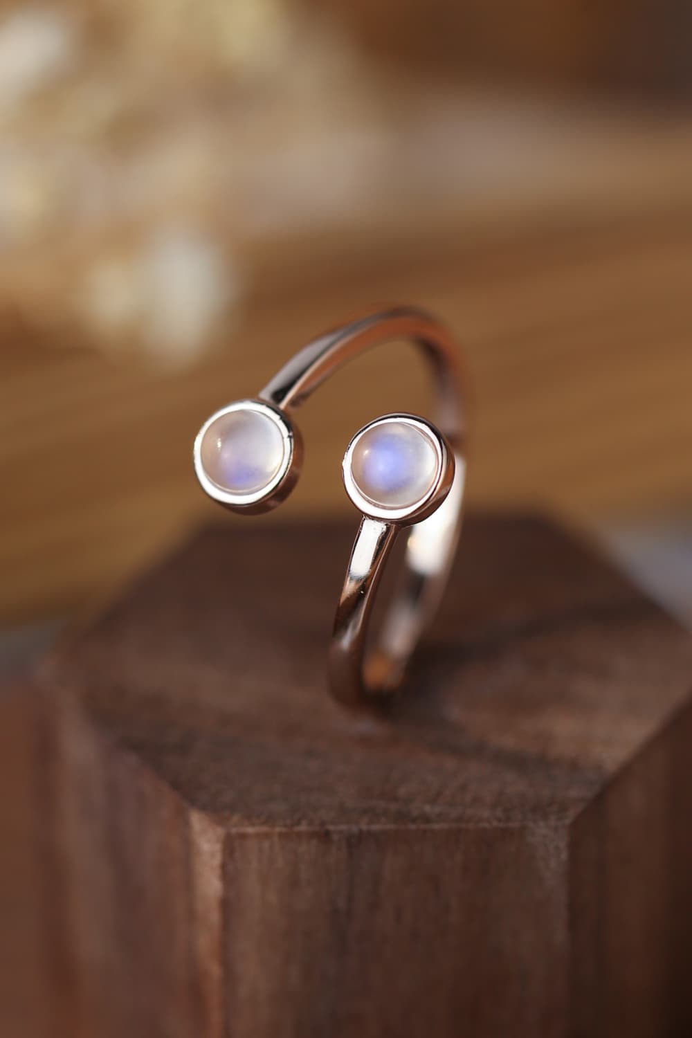 High Quality Natural Moonstone 925 Sterling Silver Toi Et Moi Ring-Teresa&#39;s Fashionista LLC