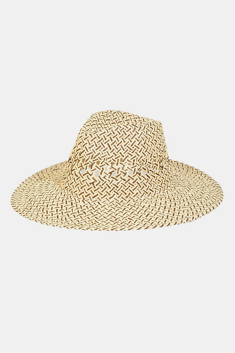 Fame Cutout Woven Straw Hat-Teresa&#39;s Fashionista LLC