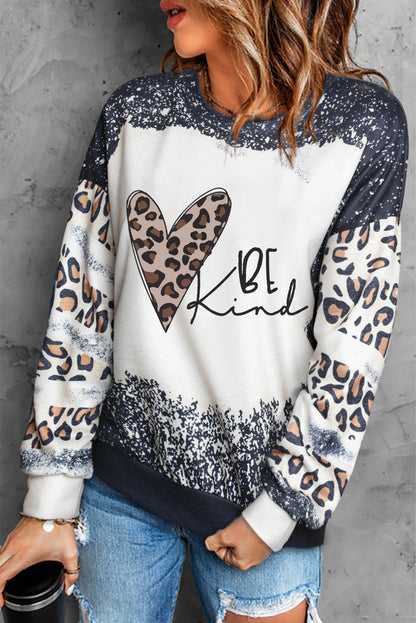 Mixed Print Drop Shoulder Sweatshirt-Teresa&#39;s Fashionista LLC