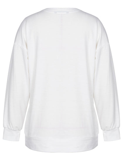 Graphic Dropped Shoulder Round Neck Sweatshirt-Teresa&#39;s Fashionista LLC