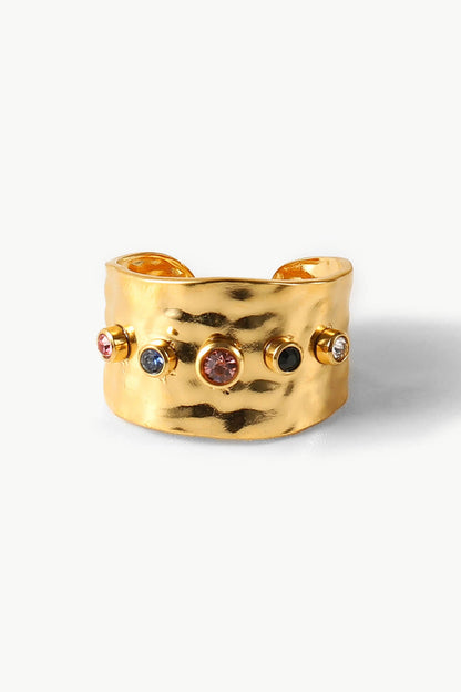 18K Gold-Plated Zircon Ring-Teresa&#39;s Fashionista LLC